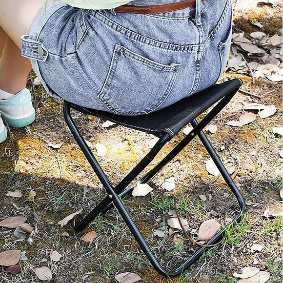 Portable Outdoor Folding Stool Travel Camping Fishing Small Foldable Chair Mat - Extra-Large