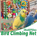 1-Piece Multicolour Bird Cage Climbing Net Toy, 28 x 21 cm-1