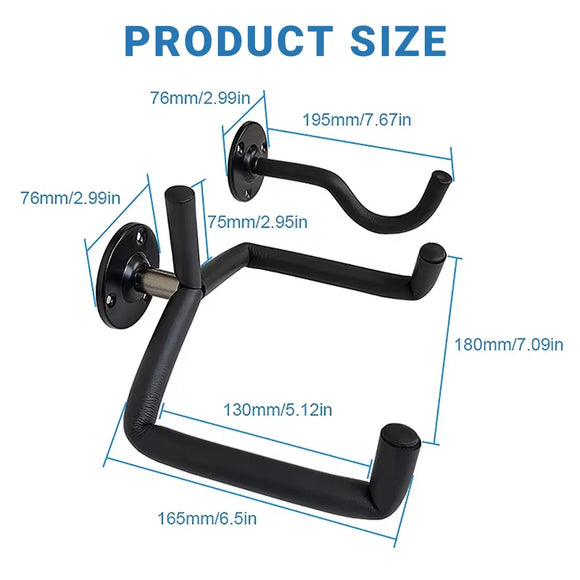 Wall Mounted Guitar Hanger Split Type for Guitar Studio Space Saving Secure Hold