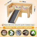 Natural-Finish Small Pet House with Ramp - 1 Piece-3