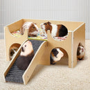 Natural-Finish Small Pet House with Ramp - 1 Piece-9