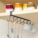 2-Piece Black Under-Shelf Cup Holder Rack Set-4