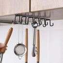 2-Piece Black Under-Shelf Cup Holder Rack Set-10