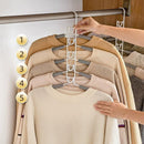 Space saving Multi layer Folding Hanger Hook Closet Organizer Clothes Rack - Black-8