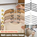 Space saving Multi layer Folding Hanger Hook Closet Organizer Clothes Rack - Black-14