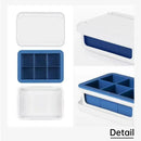 3-Piece 6-Cell Ice Cube Tray Set with Lid and Storage Container-6