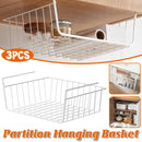 3PCS Hanging Storage Basket Rack Organizer Kitchen Wardrobe Shelf Cabinet Basket-1
