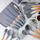 19-Piece Grey Kitchen Utensil Set with Storage Holder-7