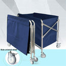 Folding Linen Trolley with Hand Push Design for Storage Room Cleaning Service-9