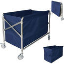 Folding Linen Trolley with Hand Push Design for Storage Room Cleaning Service-2