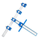 Furniture Carpentry Drill Guide Punch Locator Woodworking Hole Locator Ruler - Blue-1