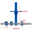Furniture Carpentry Drill Guide Punch Locator Woodworking Hole Locator Ruler - Blue-4