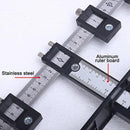 Furniture Carpentry Drill Guide Punch Locator Woodworking Hole Locator Ruler - Blue-7