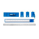 Furniture Carpentry Drill Guide Punch Locator Woodworking Hole Locator Ruler - Blue-8