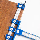 Furniture Carpentry Drill Guide Punch Locator Woodworking Hole Locator Ruler - Blue-11