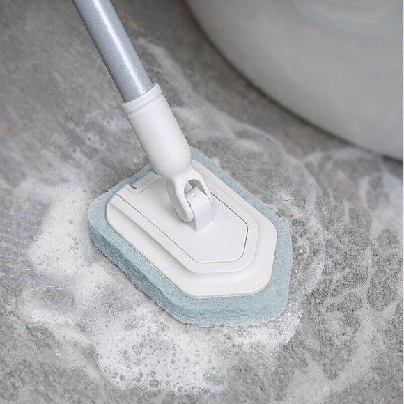 Long Handled Shower Scrub Brush with Extendable Pole for Bathroom Tiles