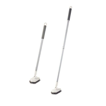 Long Handled Shower Scrub Brush with Extendable Pole for Bathroom Tiles - 0
