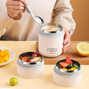 3pcs Insulated Lunch Box Soup Container Portable Breakfast Food Storage Box Set-13