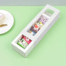 50-Pack White Drawer-Style Window Pastry Boxes, 20.5 x 7 x 5 cm-8