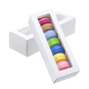 50-Pack White Drawer-Style Window Pastry Boxes, 20.5 x 7 x 5 cm-12