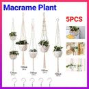 5-Piece Macrame Plant Hanger Set for Indoor Pots-1