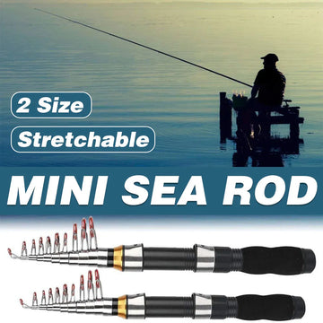 Portable Mini Fishing Rod Fishing Gear Compact Travel Rods for Outdoor Sports - 235cm - 0
