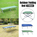 Portable Lightweight Folding Aluminum Camping Bed Ultra Light Outdoor Camp Bed - Green-2