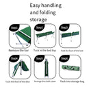 Portable Lightweight Folding Aluminum Camping Bed Ultra Light Outdoor Camp Bed - Green-5
