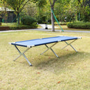 Portable Lightweight Folding Aluminum Camping Bed Ultra Light Outdoor Camp Bed - Green-12
