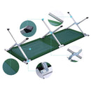 Portable Lightweight Folding Aluminum Camping Bed Ultra Light Outdoor Camp Bed - Green-13