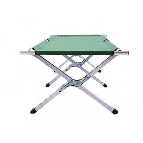 Portable Lightweight Folding Aluminum Camping Bed Ultra Light Outdoor Camp Bed - Green
