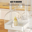 3in1 Parrot Bath Basin Bird Bathtub Cage or Accessory Pet Bird Feeder Water Bowl - Overdress-11