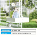 3in1 Parrot Bath Basin Bird Bathtub Cage or Accessory Pet Bird Feeder Water Bowl - Overdress-3