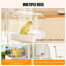 3in1 Parrot Bath Basin Bird Bathtub Cage or Accessory Pet Bird Feeder Water Bowl - Overdress-5