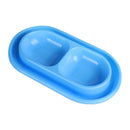 1-Piece Blue Double-Compartment Pet Feeding Bowl-2