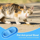 1-Piece Blue Double-Compartment Pet Feeding Bowl-7