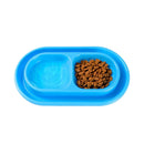 1-Piece Blue Double-Compartment Pet Feeding Bowl-12