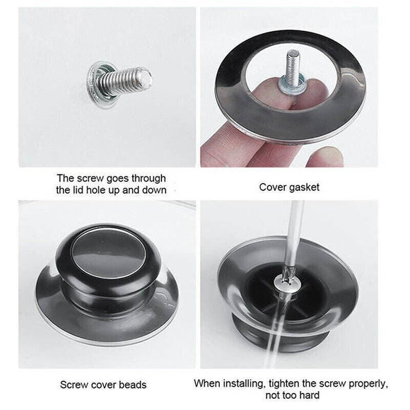 2PCS Cookware Lid Knob Handle Set for Pot Pan Saucepan Replacement