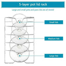 Pan Lid Holder Storage Rack Wall Mount Pot Cover Organizer Kitchen Accessories-7