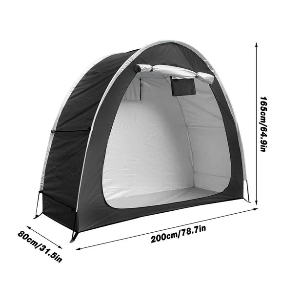 Black Foldable Bicycle Storage Tent 200 x 80 x 165 cm - 1 Piece