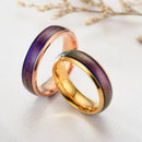Mood Colour Changing Ring Temperature Sensitive Stainless Steel US Size 8 - Rose Gold-6