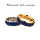 Mood Colour Changing Ring Temperature Sensitive Stainless Steel US Size 8 - Rose Gold-13