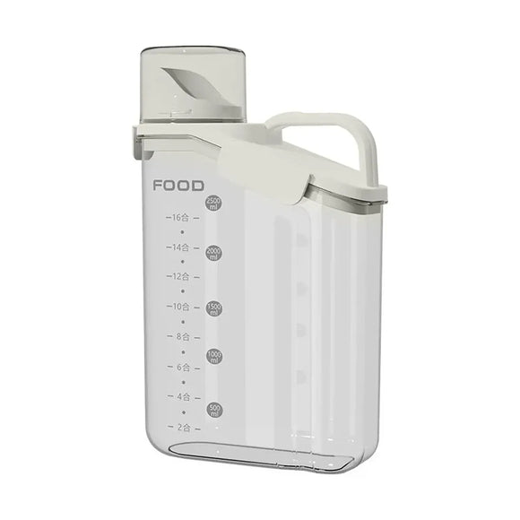 2Sizes Portable Transparent Grain Storage Jar Cat Food Rice Snack Tea Container - 2000ML
