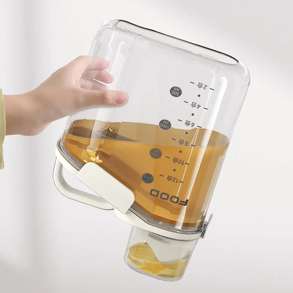 2Sizes Portable Transparent Grain Storage Jar Cat Food Rice Snack Tea Container - 2000ML