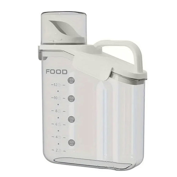 2Sizes Portable Transparent Grain Storage Jar Cat Food Rice Snack Tea Container - 2000ML