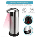 Automatic Soap Liquid Dispenser Handsfree Touchless IR Sensor Hand Wash Steel-8