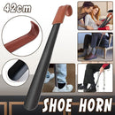 Long Handle Shoe Horn 42 cm Black with Brown Handle Sleeve, 1 Piece-1
