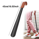 Long Handle Shoe Horn 42 cm Black with Brown Handle Sleeve, 1 Piece-3