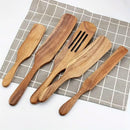 5pcs Wooden Spatula Set Kitchen Cooking Utensils Wooden Spatula for Cooking-10