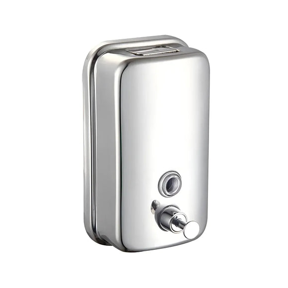 Stainless Steel Wall Mounted Soap Dispenser Hotel Bathroom Sanitizer Bottle - 500ML